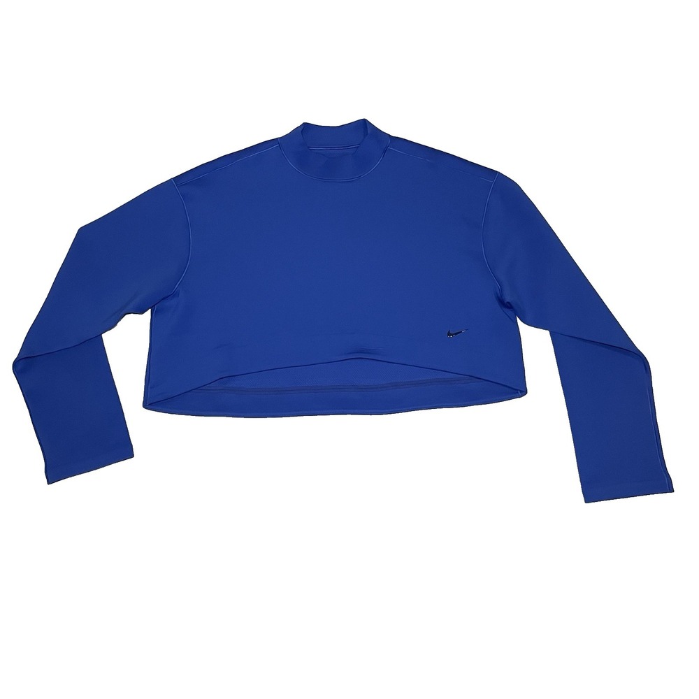 Nike Womens Crop Top Blue Crew Neck S